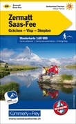 Bild von Hallwag Kümmerly+Frey AG (Hrsg.): Zermatt - Saas Fee Nr. 24 Wanderkarte 1:60 000. 1:60'000