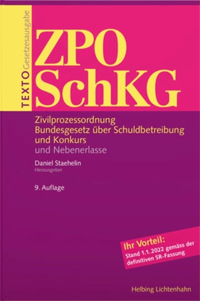 Bild von Staehelin, Daniel (Hrsg.): TEXTO ZPO/SchKG