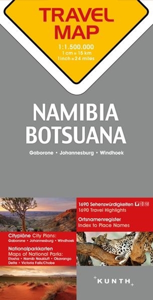 Bild von KUNTH TRAVELMAP Namibia, Botsuana 1:500.000. 1:500'000
