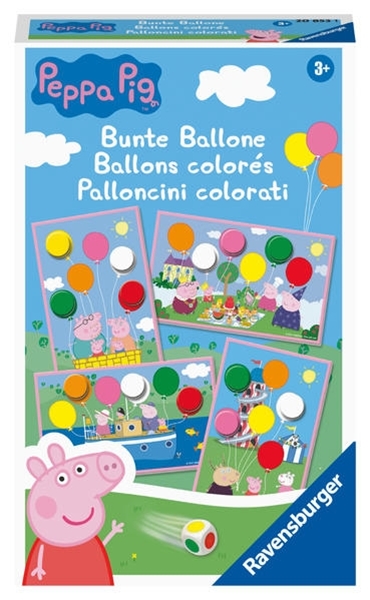 Bild von Ravensburger Mitbringspiel - 20853 - Peppa Pig Bunte Ballone - Lustiges Farbwürfelspiel für Kinder ab 3 Jahren
