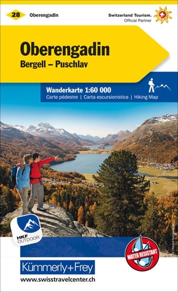 Bild von Hallwag Kümmerly+Frey AG (Hrsg.): Oberengadin Bergell Puschlav Nr. 28 Wanderkarte 1:60 000. 1:60'000