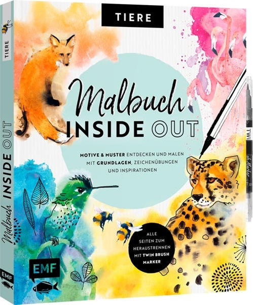 Bild von Malbuch Inside Out: Watercolor Tiere