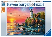 Bild von Ravensburger Puzzle 16581 - Leuchtturm am Abend - 500 Teile Puzzle für Erwachsene und Kinder ab 12 Jahren
